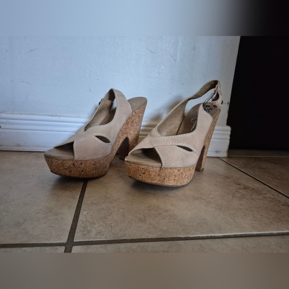 Jessica Simpson Cork Wedge Sandals